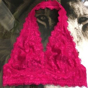 Free People Lace Halter Bra